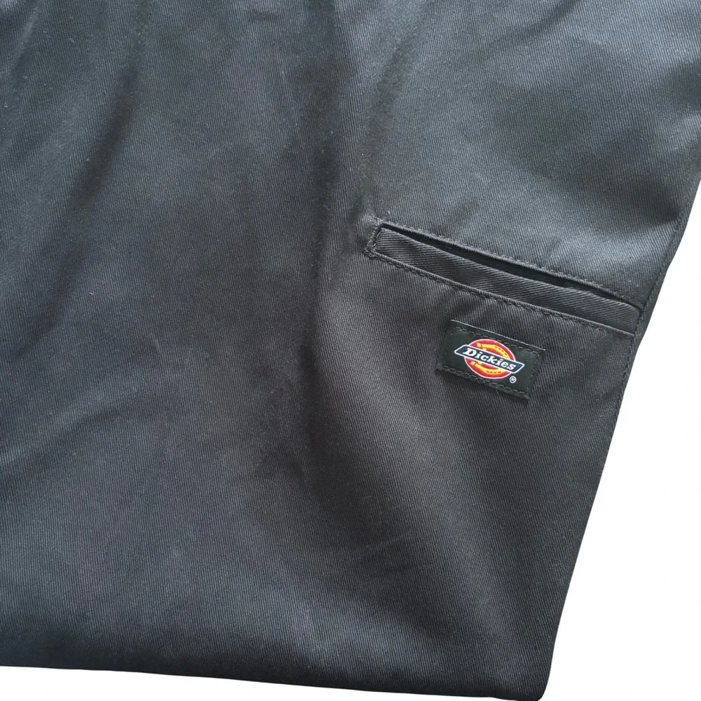 Dickies Men's 85283 Loose Fit Double Knee Cell Phone Pocket Blk Work Pants 38x34